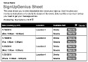 black and white sign up sheet
