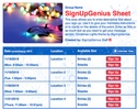 Christmas Lights sign up sheet