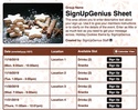 Holiday Cookies sign up sheet