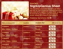 Holiday Gift II sign up sheet