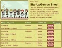 Girl Scouts sign up sheet