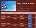 Car Pool sign up sheet