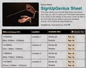 Choir sign up sheet