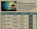 Cross 4 sign up sheet
