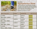 Hiking sign up sheet