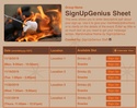 Marshmallow sign up sheet