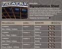 Theatre sign up sheet