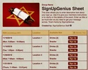 Torah sign up sheet