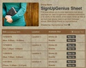Bible Study sign up sheet