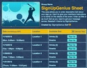 Baseball 4 sign up sheet
