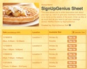 Waffles sign up sheet