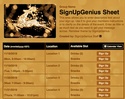 Reindeer sign up sheet