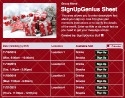 Holiday Presents sign up sheet