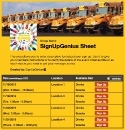 School Bus Ride 2 sign up sheet