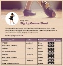 Tap Dance sign up sheet