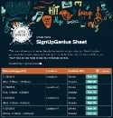 Music Festival sign up sheet