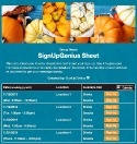 Fall Pumpkins sign up sheet