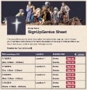 Christmas Nativity sign up sheet