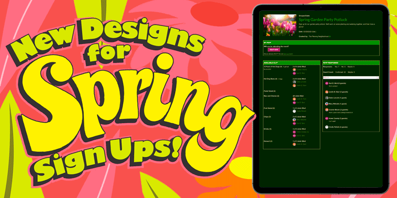 Spring into a New Season with Fresh Sign Up Themes!