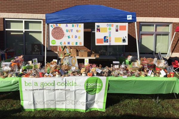 bake sale cancer cookie kids giving