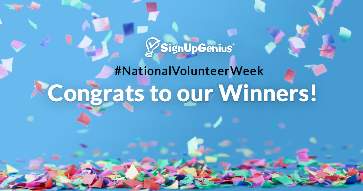 congrats to winner national volunteer week