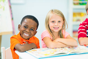 boy and girl reading