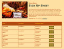 Fall Decorations sign up sheet