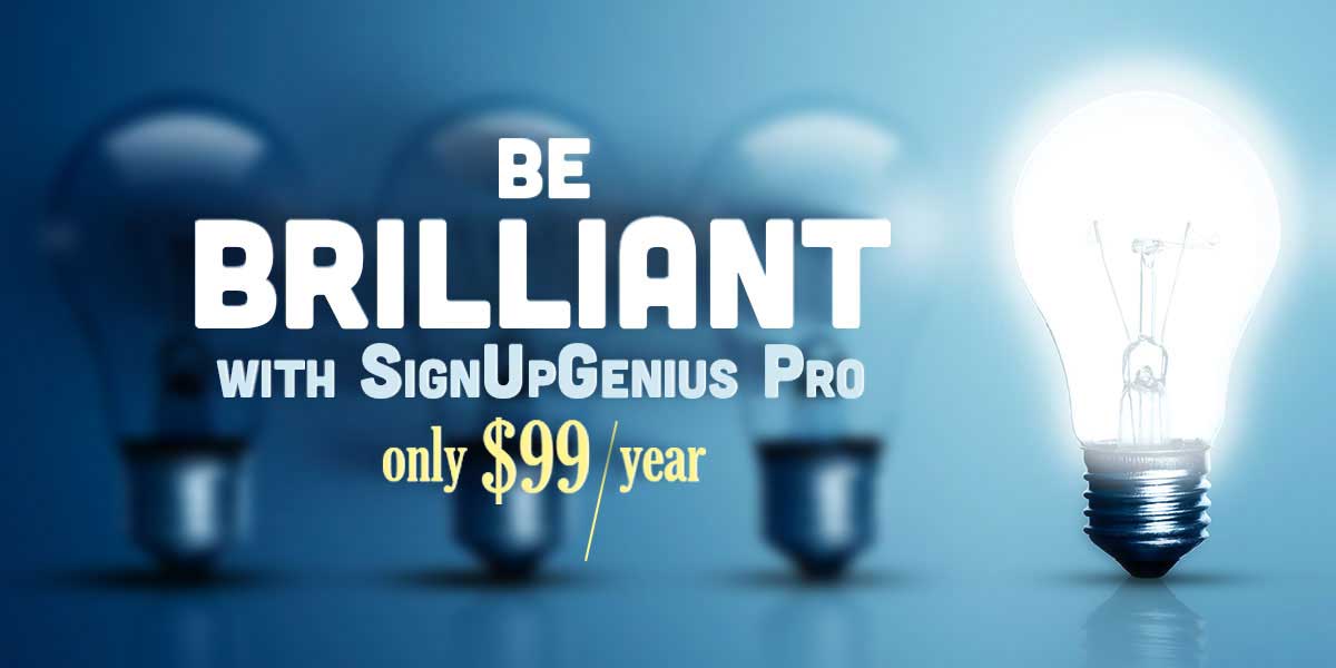 signupgenius new year deal pro promo advanced features deal special promotion