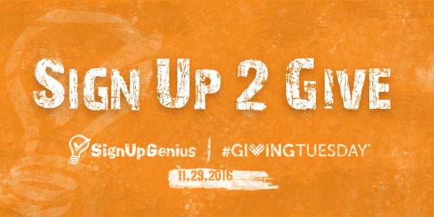 sign up, giving, Giving Tuesday, nonprofits, charity, charitable, donations