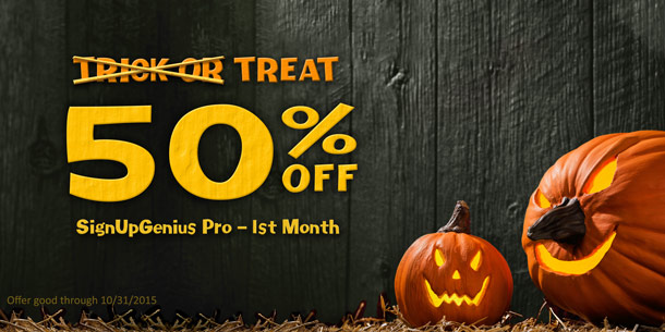 halloween special offer signupgenius deal