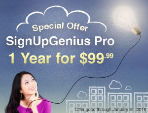 signupgenius organizing sign ups online promo deal special pricing