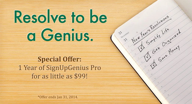 SignUpGenius promotion