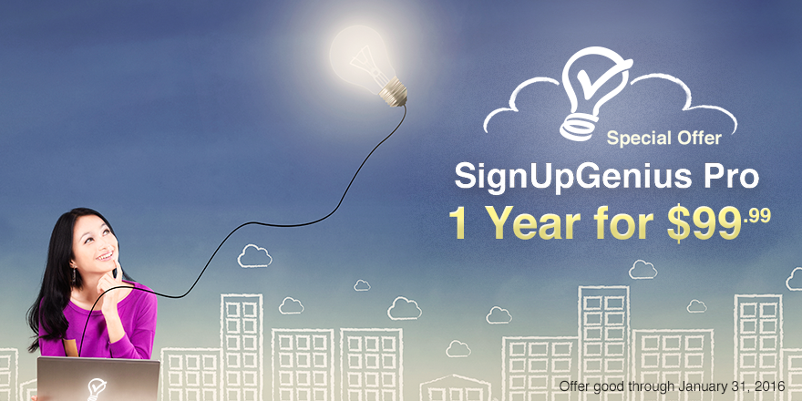 signupgenius organizing sign ups online promo deal special pricing