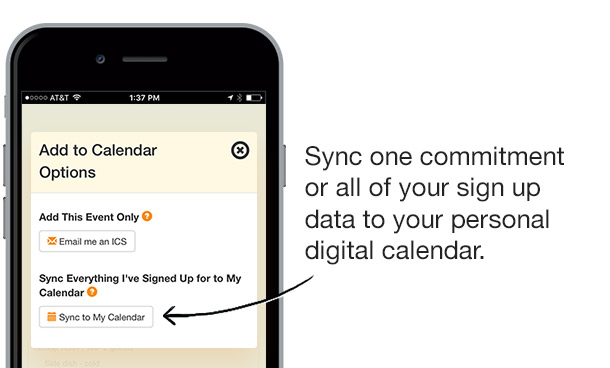 online sign up reminders digital calendar sync