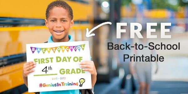 back to school first day printable