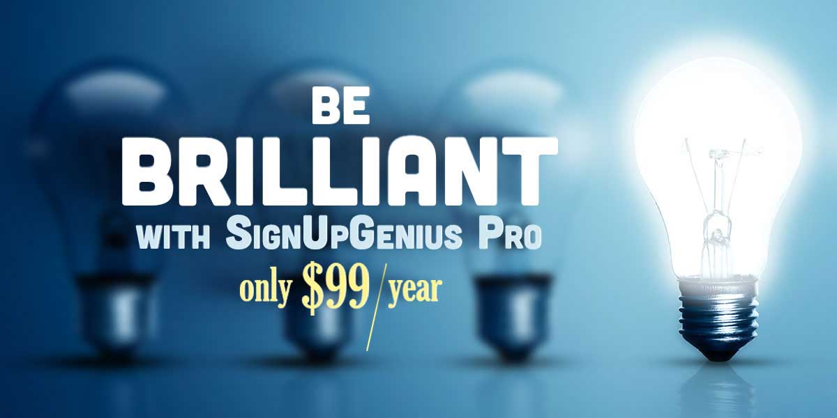 Be Brilliant This New Year with SignUpGenius Pro