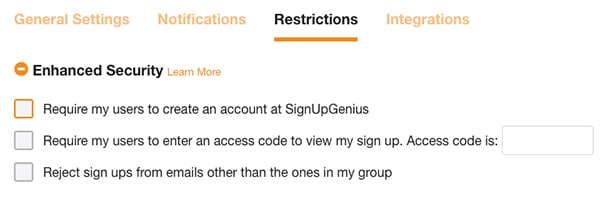 advanced enhanced security settings