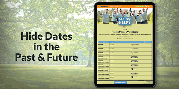 animation of multiple dates condensing into fewer