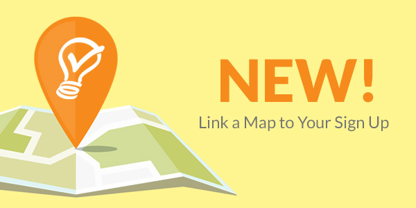 link locations feature Google maps sign up
