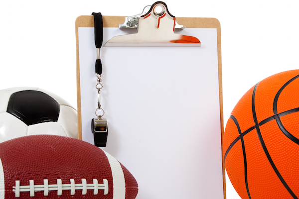 sports season sports football basketball clipboard