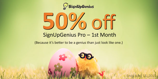 spring promotion signupgenius