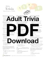 50 Bible Trivia Questions For Kids Youth Groups And Adult Small Groups