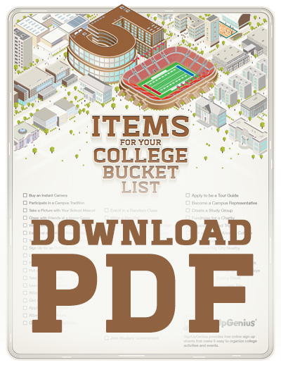 college bucket list