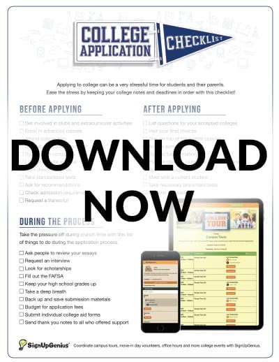 the college application process checklist