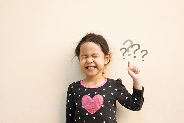 child thinking over question