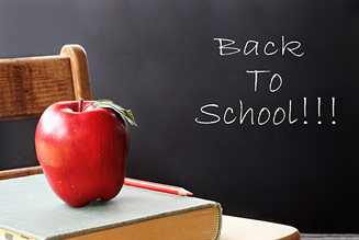 back to school apple chalkboard