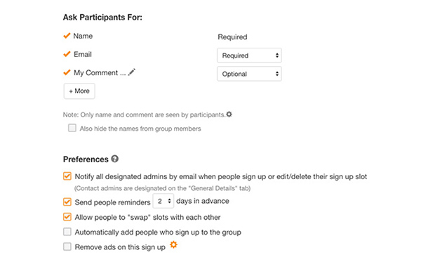 parent teacher conferences sign ups slots preferences security