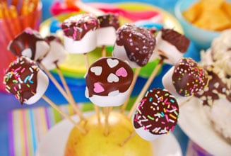 chocolate covered marshmallow treats