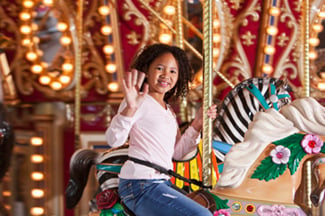 girl on carousel