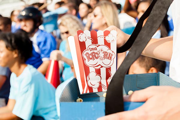 popcorn being sold by concessions to represent sports team fundraising